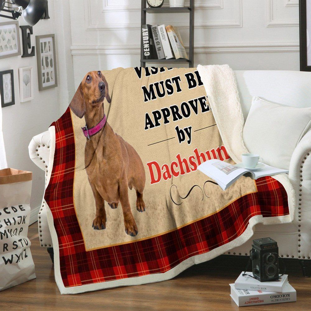 Dachshund Sherpa Fleece Blanket