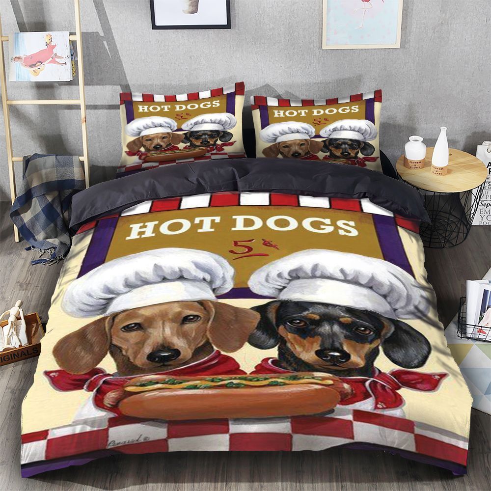 Dachshund Hotdog Bedding Set
