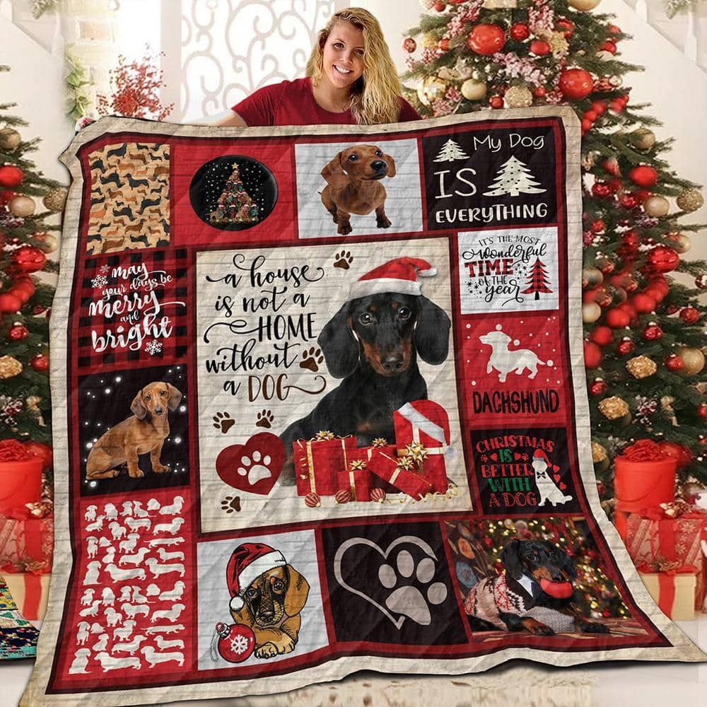 Dachshund I Am A Fool Quilt Blanket Christmas Christmas Gifts Merry Christmas Holiday Gifts Gift Dhc03011809Dd