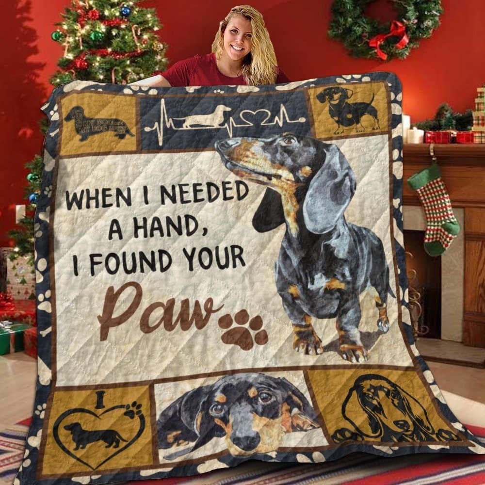 Dachshund I Found A Love Quilt Blanket Christmas Christmas Gifts Merry Christmas Holiday Gifts Gift Dhc03011231Dd