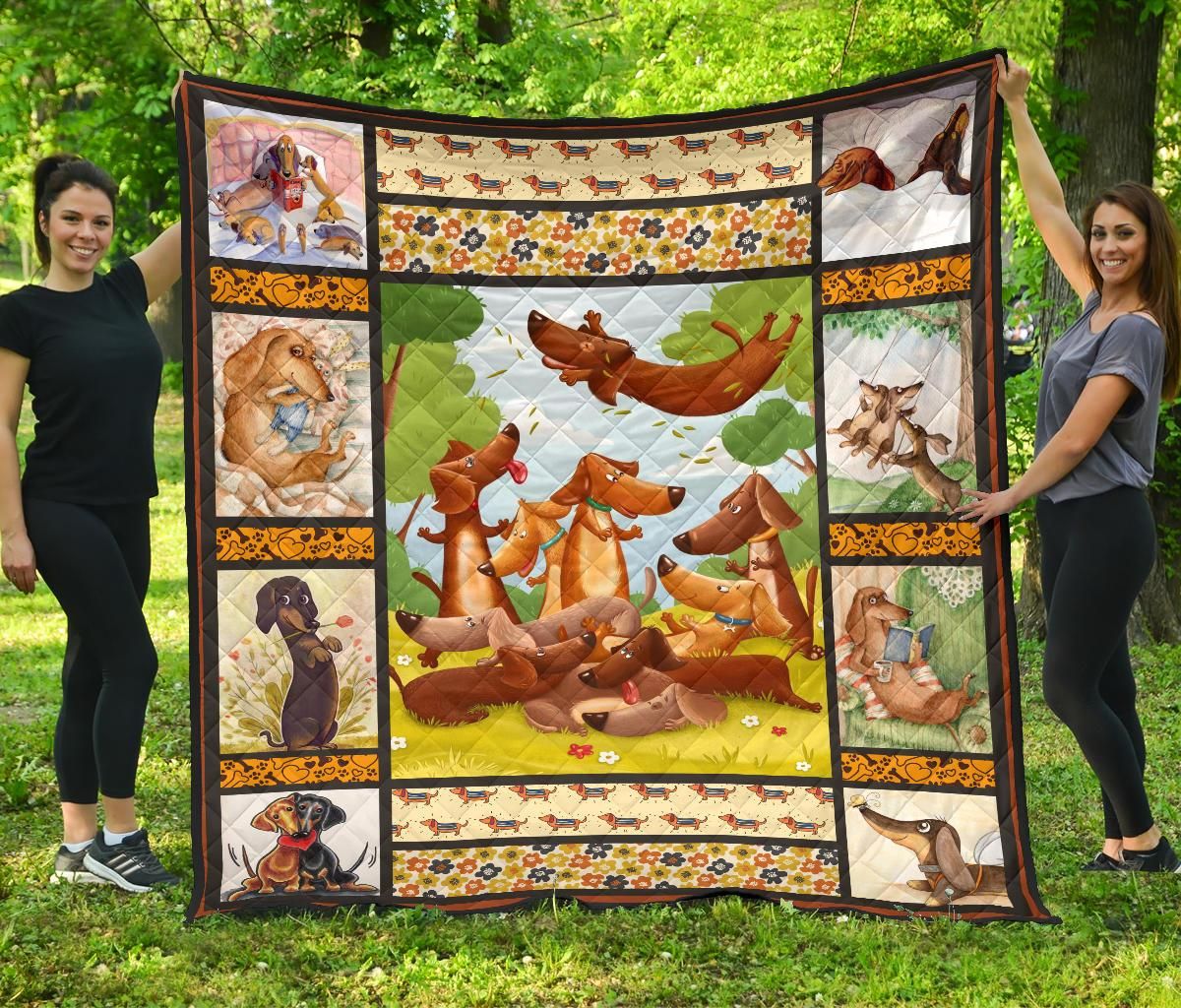 Dachshund I Wont Give Up Quilt Blanket DHC3112741TD