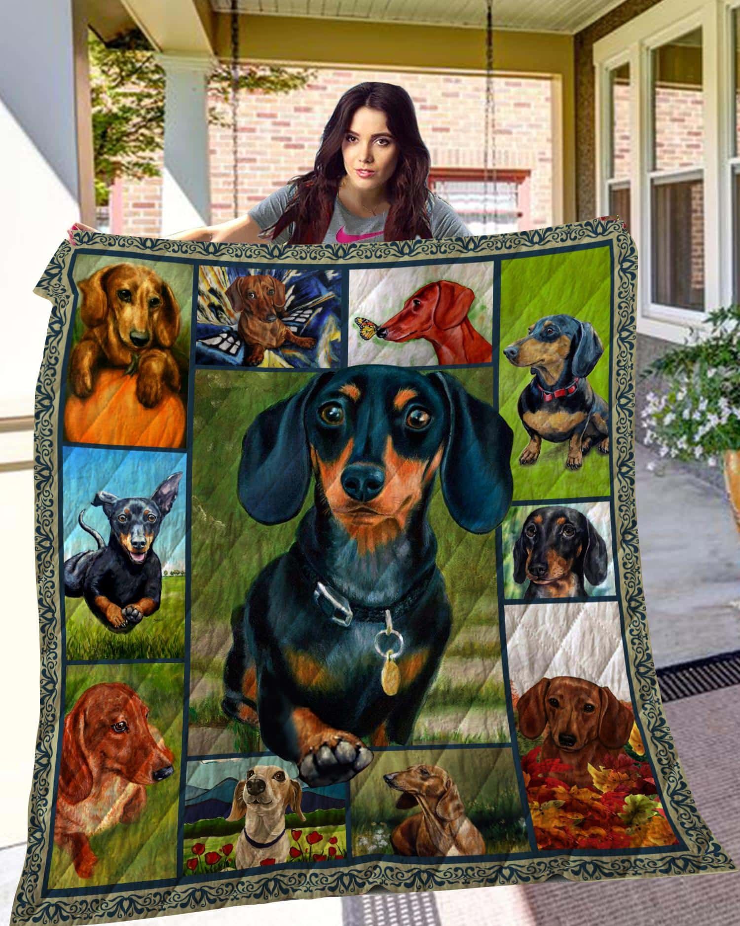 Dachshund Ill Beside You Quilt Blanket DHC3112354TD
