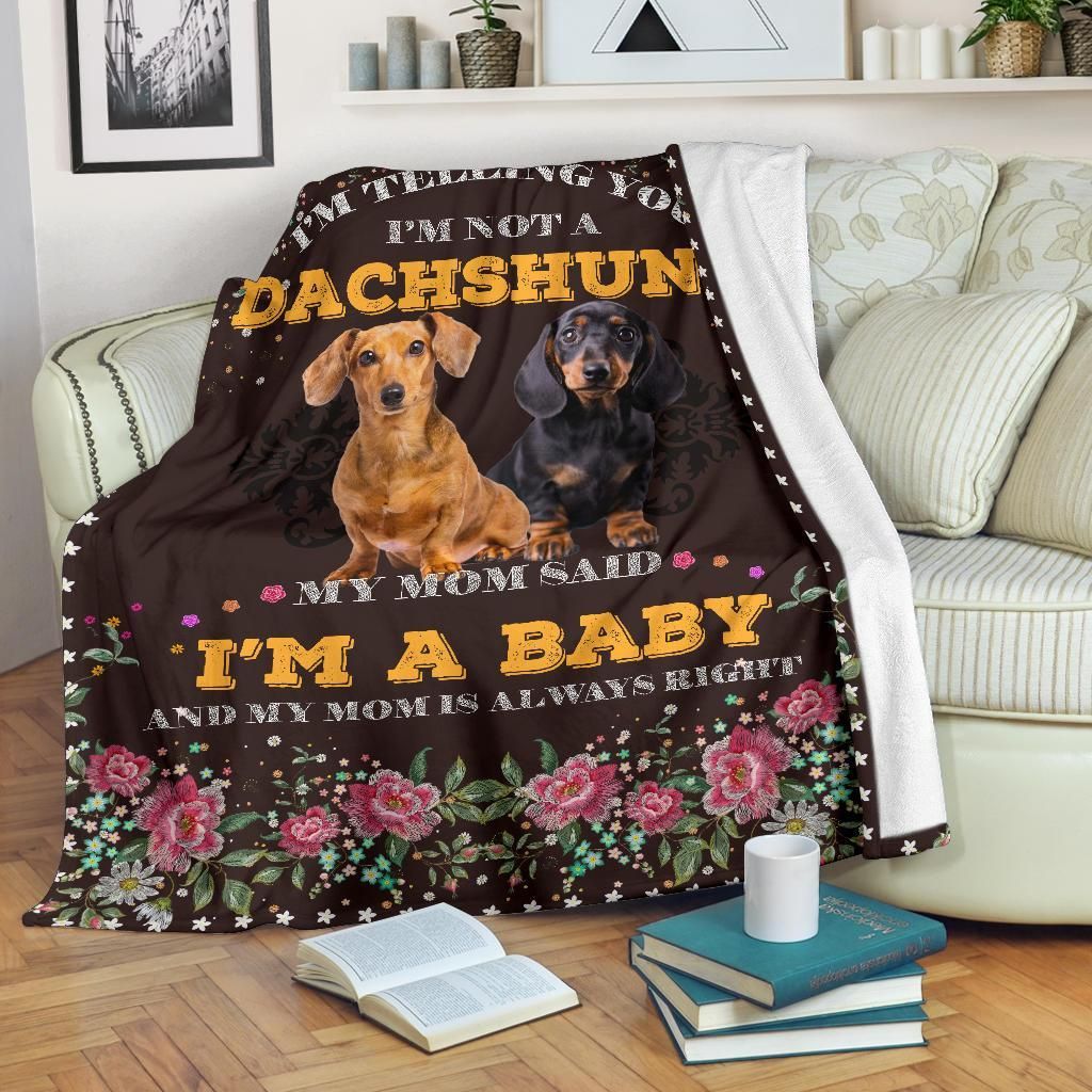 Dachshund Im A Baby Sherpa Fleece Blanket
