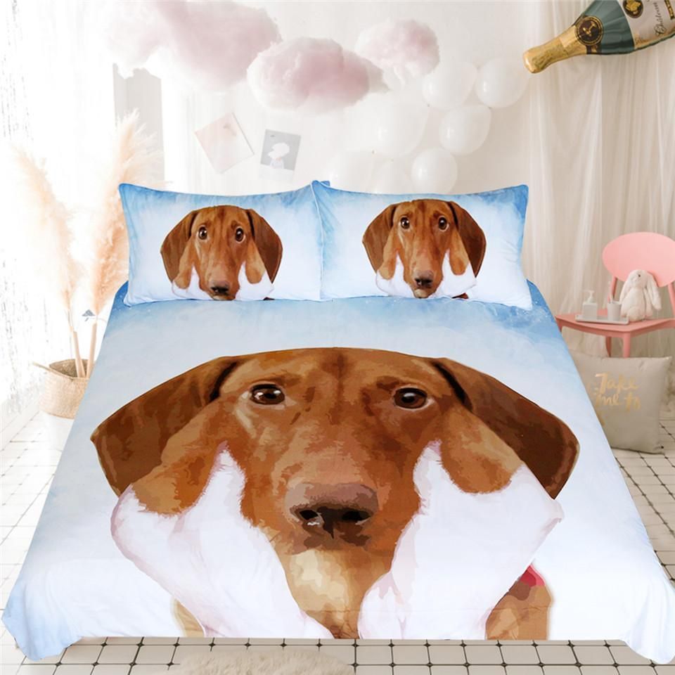 Dachshund In Blue Sky Bedding Set
