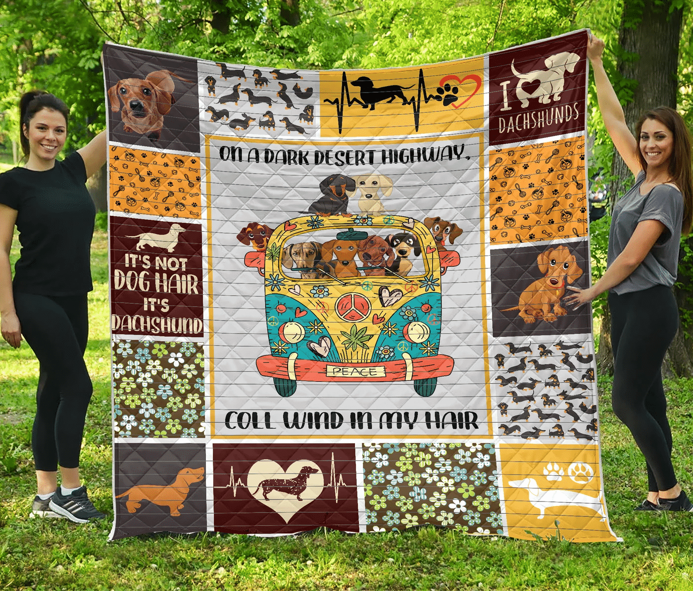 Dachshund Its Not Dog Hair Its Dachshund Quilt Blanket DHC3112547TD