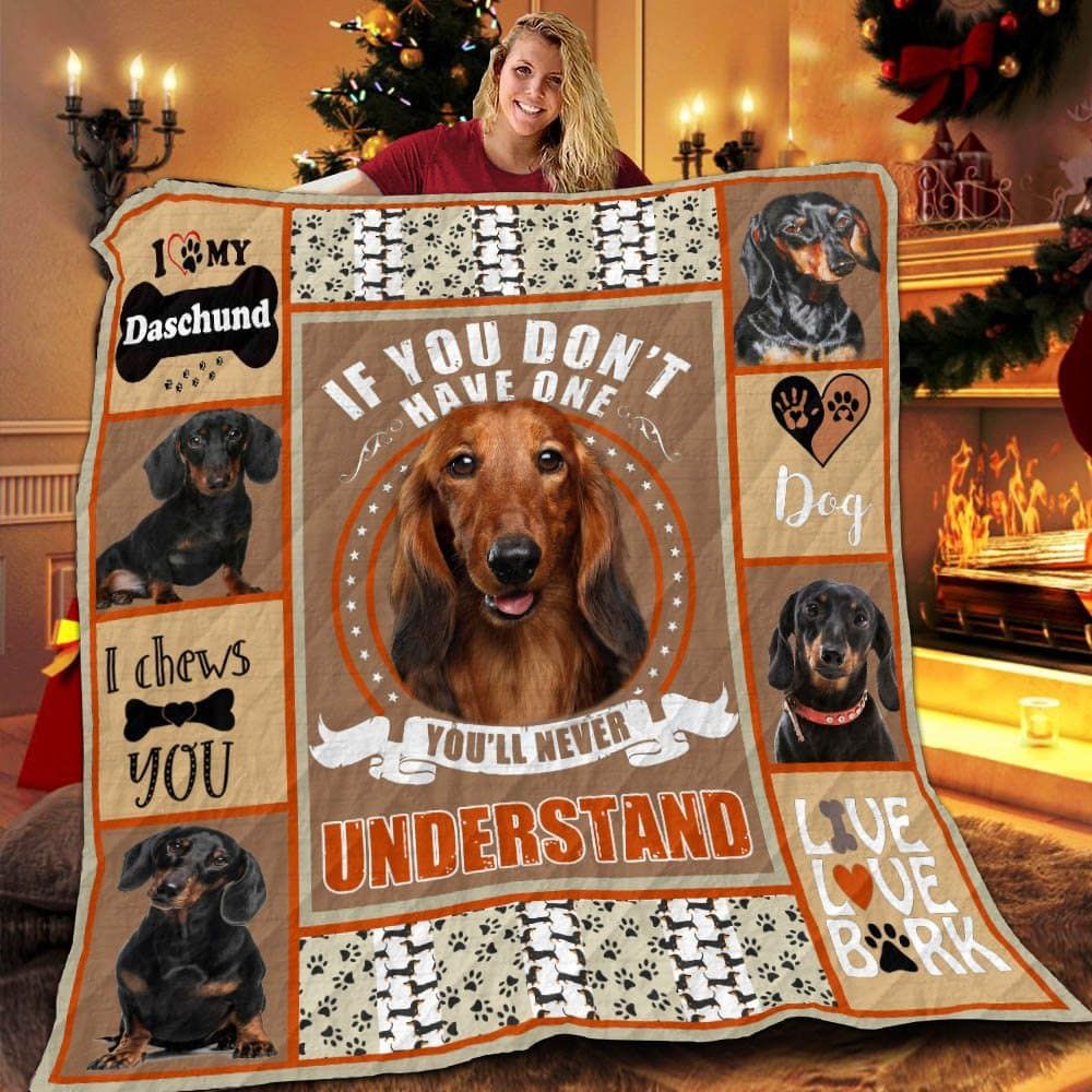 Dachshund Just Try Your Best 2312 Quilt Blanket Christmas Christmas Gifts Merry Christmas Holiday Gifts Gift Dhc03011162Dd