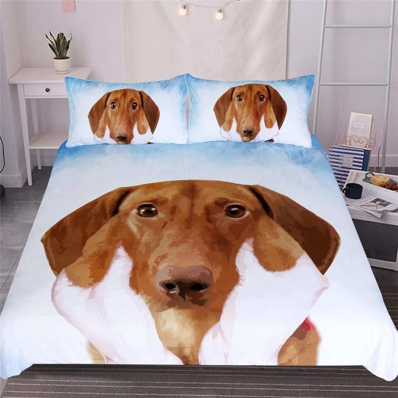 Dachshund Land In Miami Bedding Set