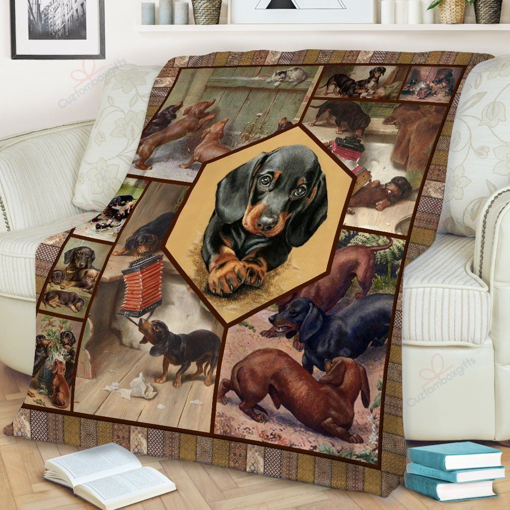 Dachshund Life Of Dachshunds Sherpa Fleece Blanket
