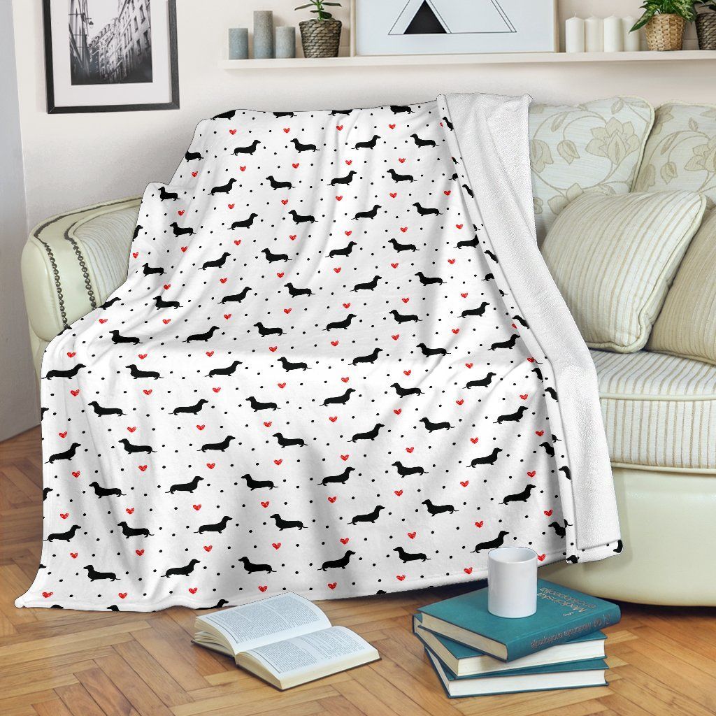 Dachshund Love Sherpa Fleece Blanket