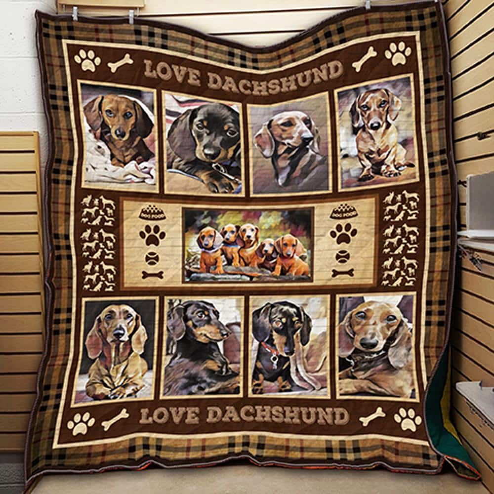 Dachshund Love Dachshund Love Quilt Blanket Christmas Christmas Gifts Merry Christmas Holiday Gifts Gift Dhc03011706Dd