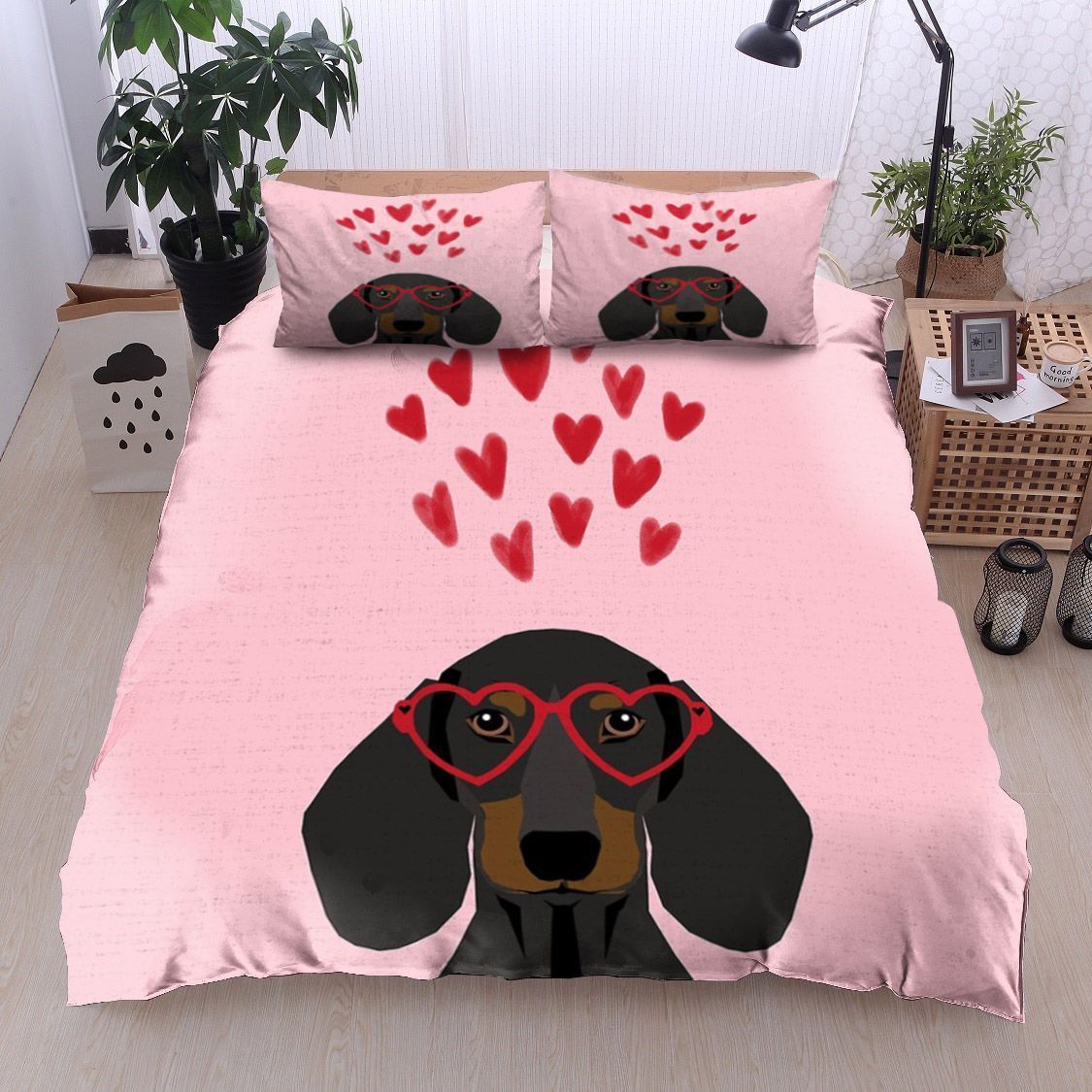 Dachshund Love Bedding Set
