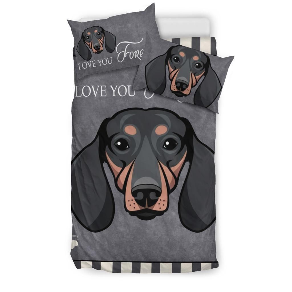 Dachshund Love You Forever Bedding Set