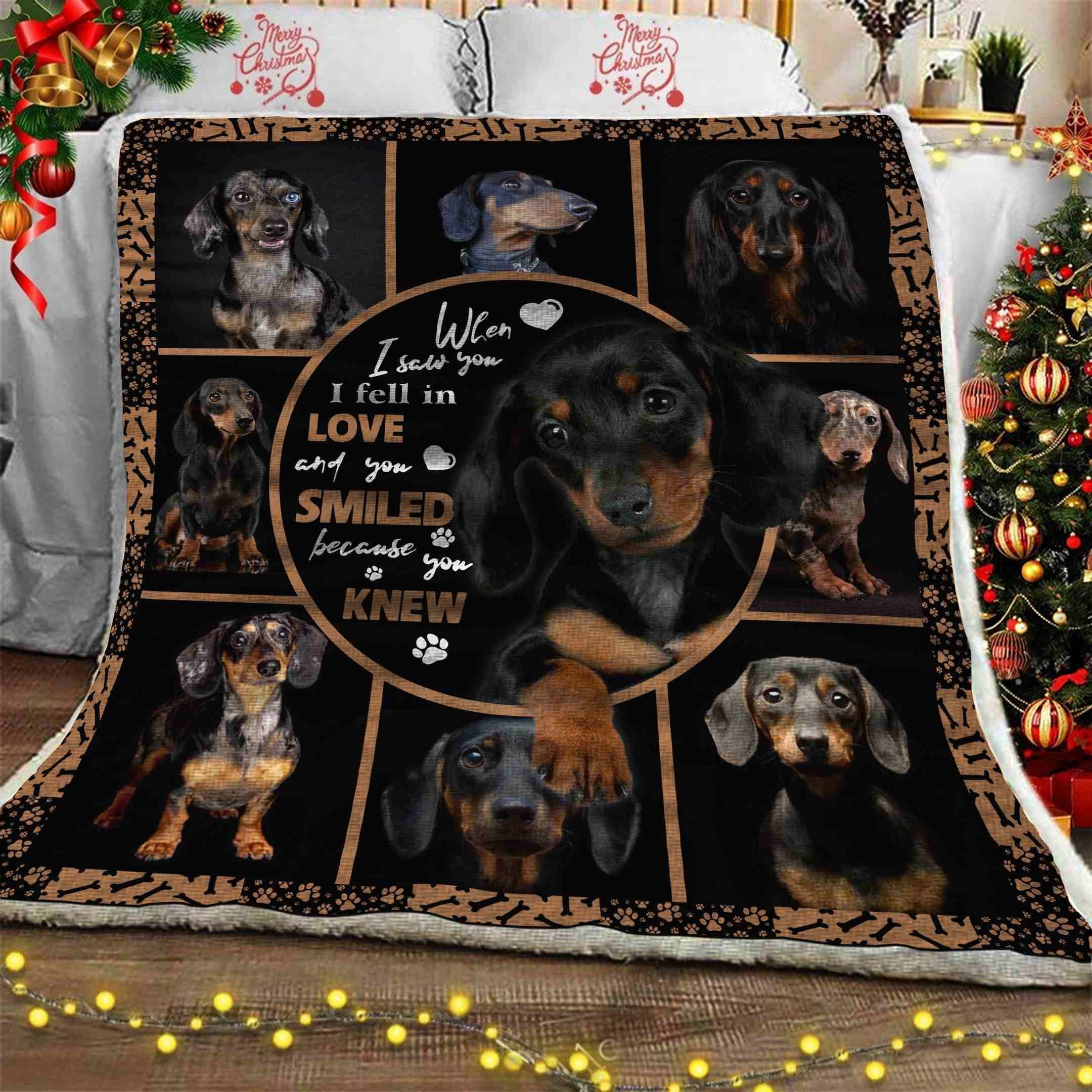 Dachshund Lovely Sherpa Fleece Blanket