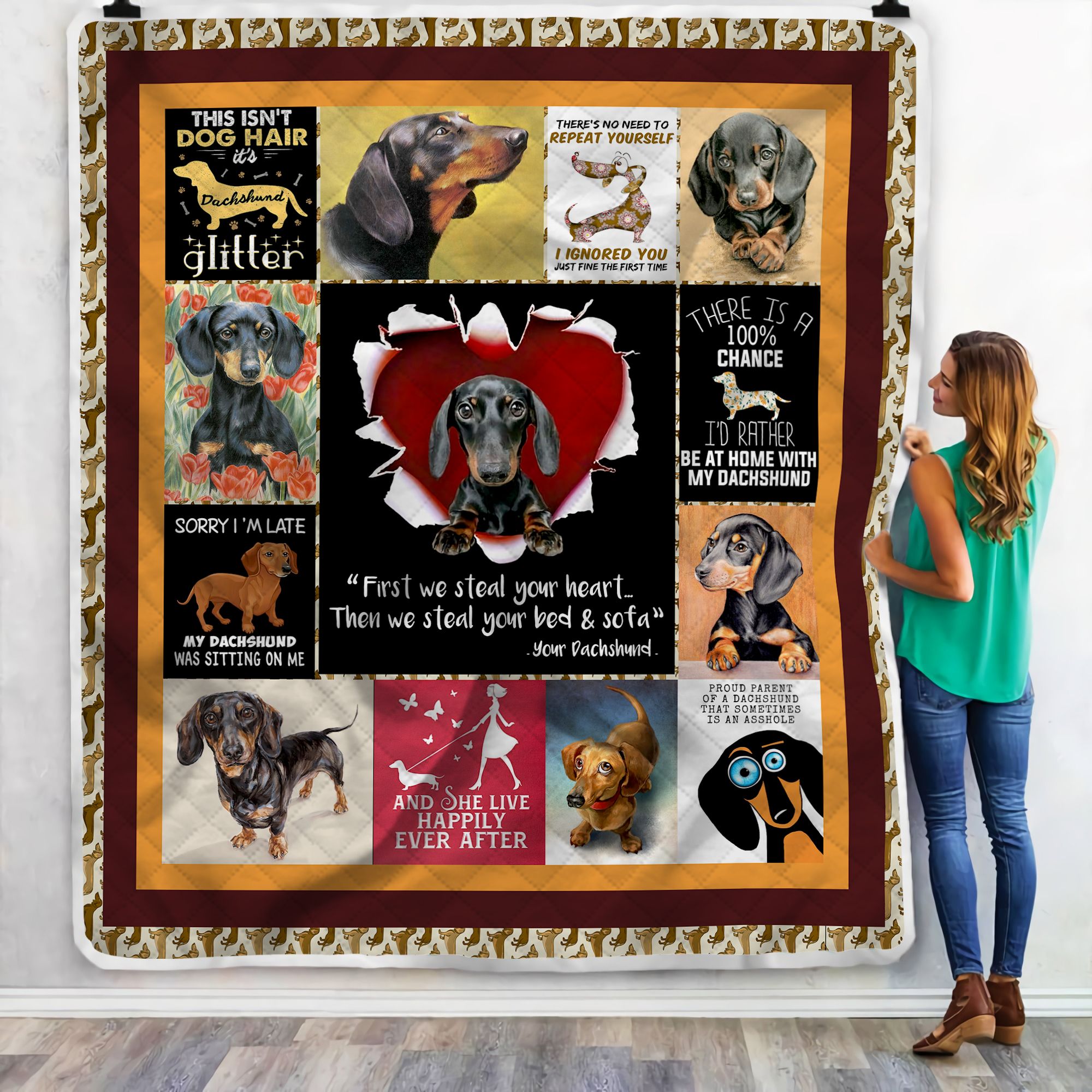 Dachshund Lover Fleece Blanket