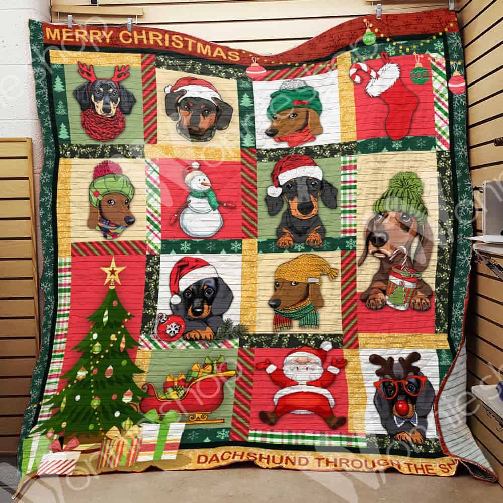 Dachshund Merry Paws Quilt Blanket Dhc04011874Dd