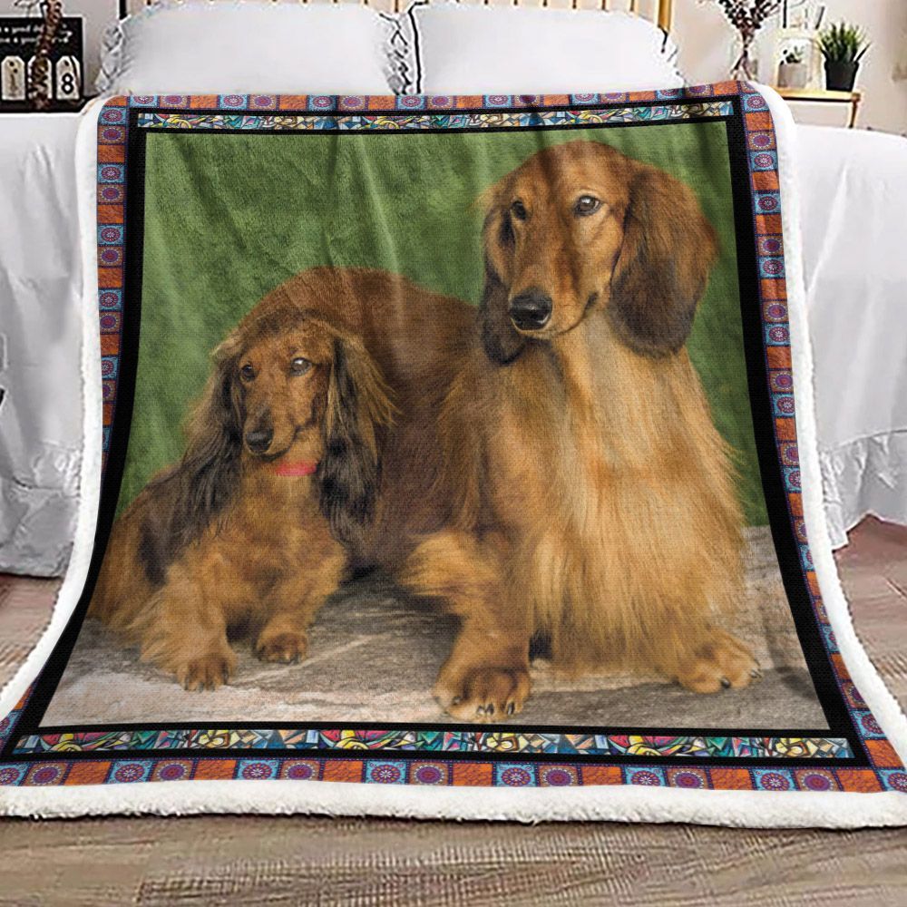 Dachshund Sherpa Fleece Blanket
