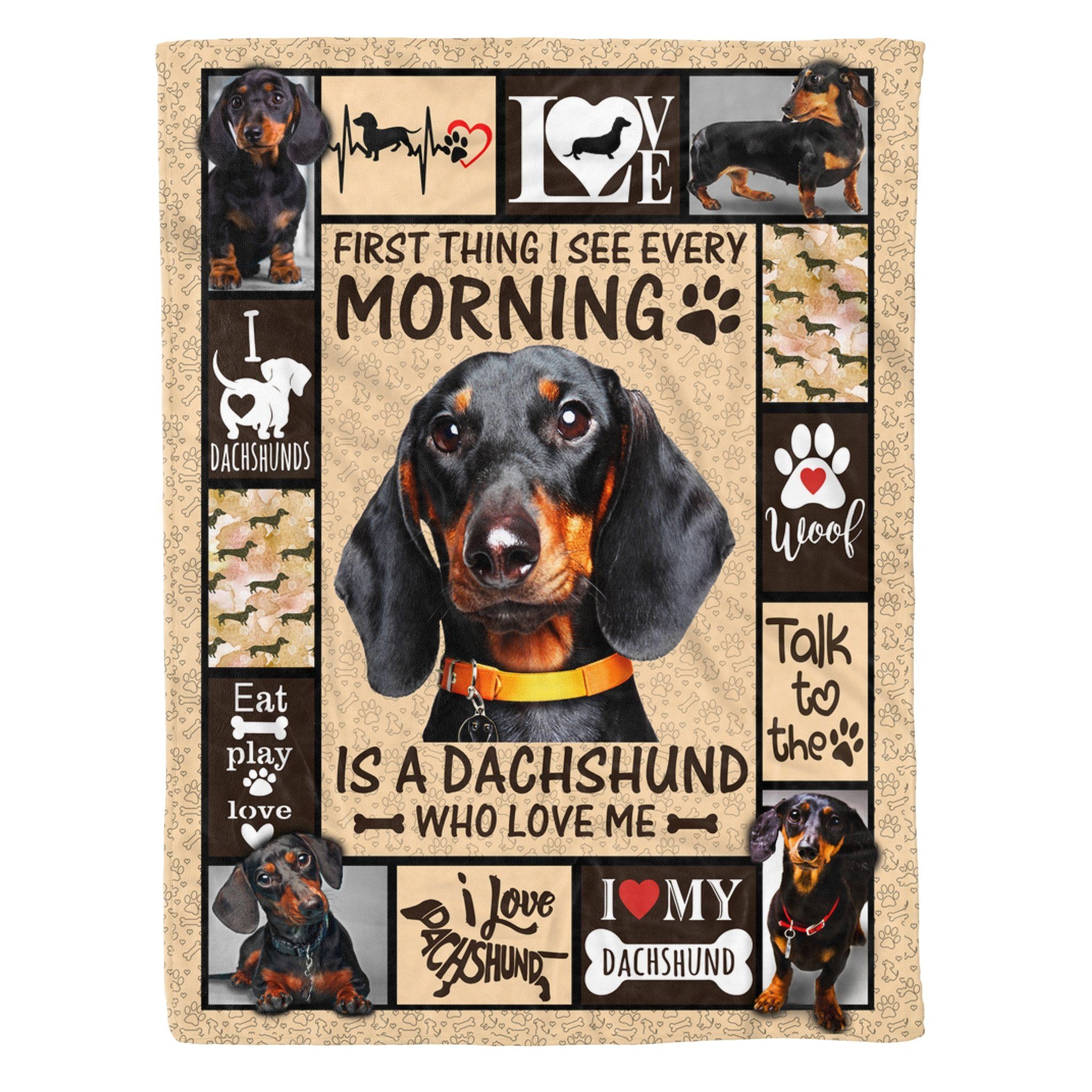 Dachshund Fleece Blanket