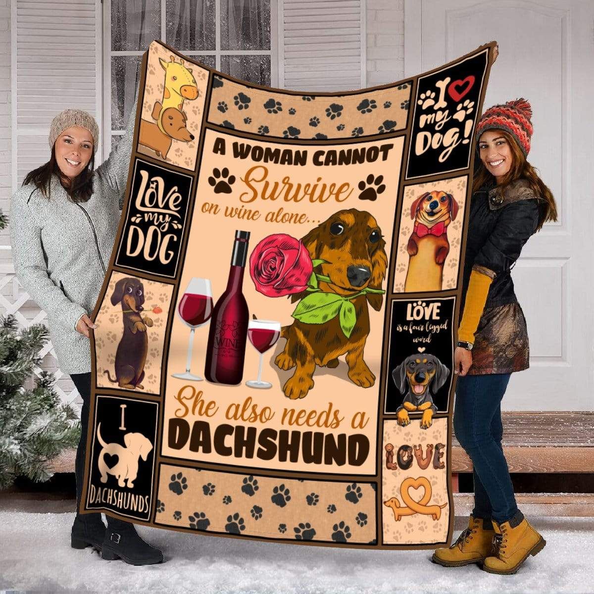 Dachshund Fleece Blanket