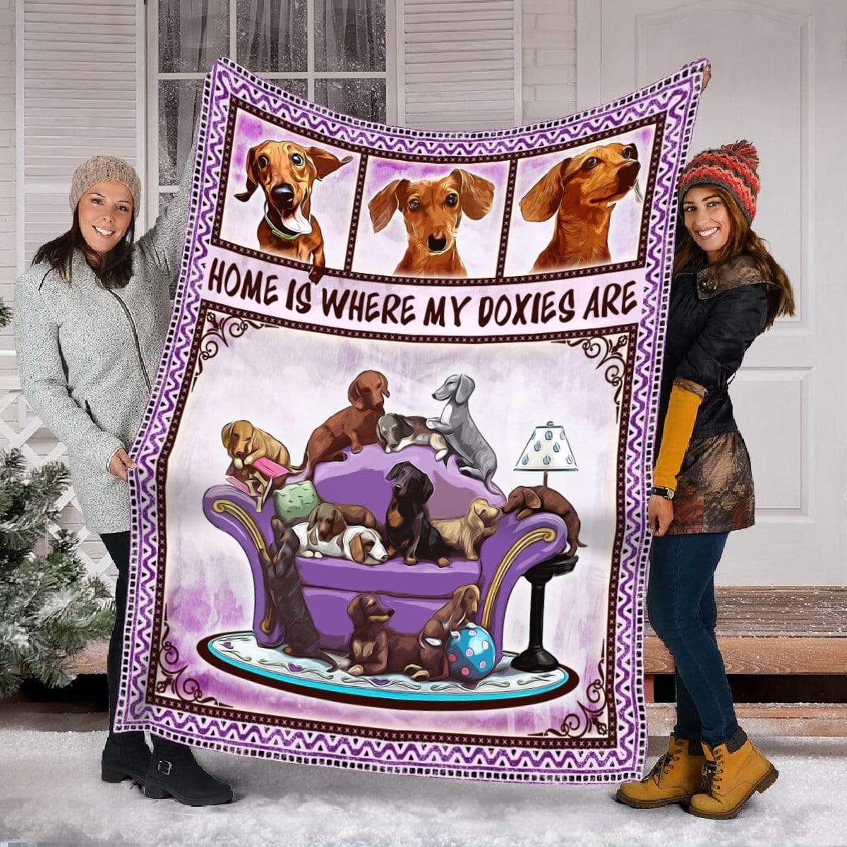 Dachshund Fleece Blanket