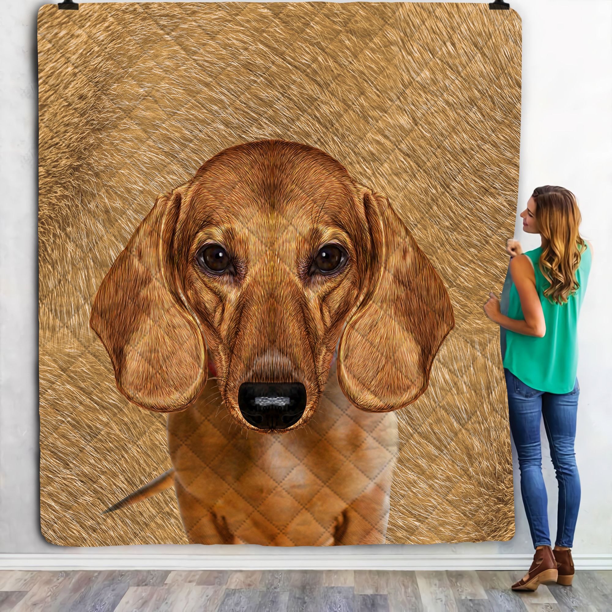 Dachshund Mom Fleece Blanket