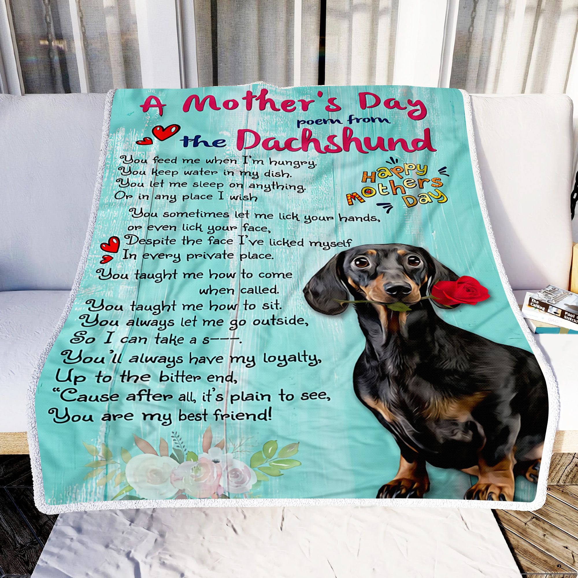 Dachshund Mother Day Fleece Blanket
