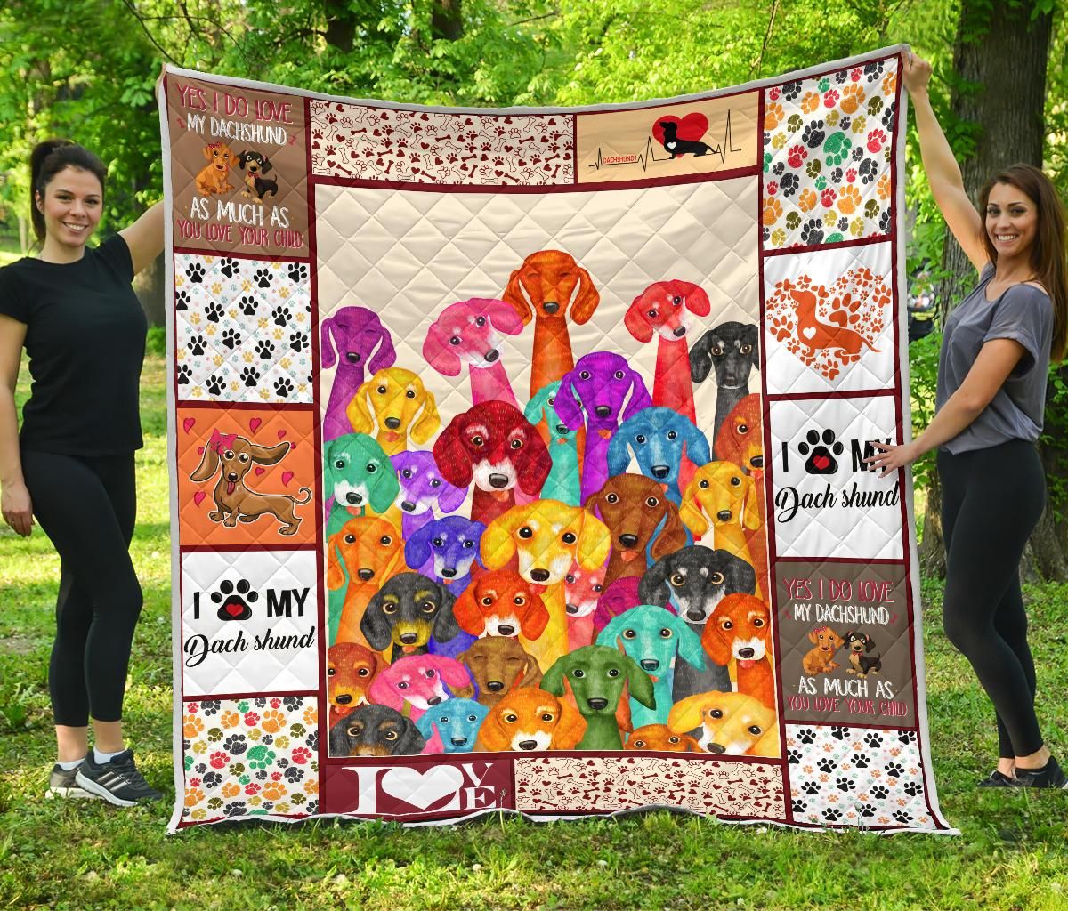 Dachshund Multi Quilt Blanket Dhc09121619Dd