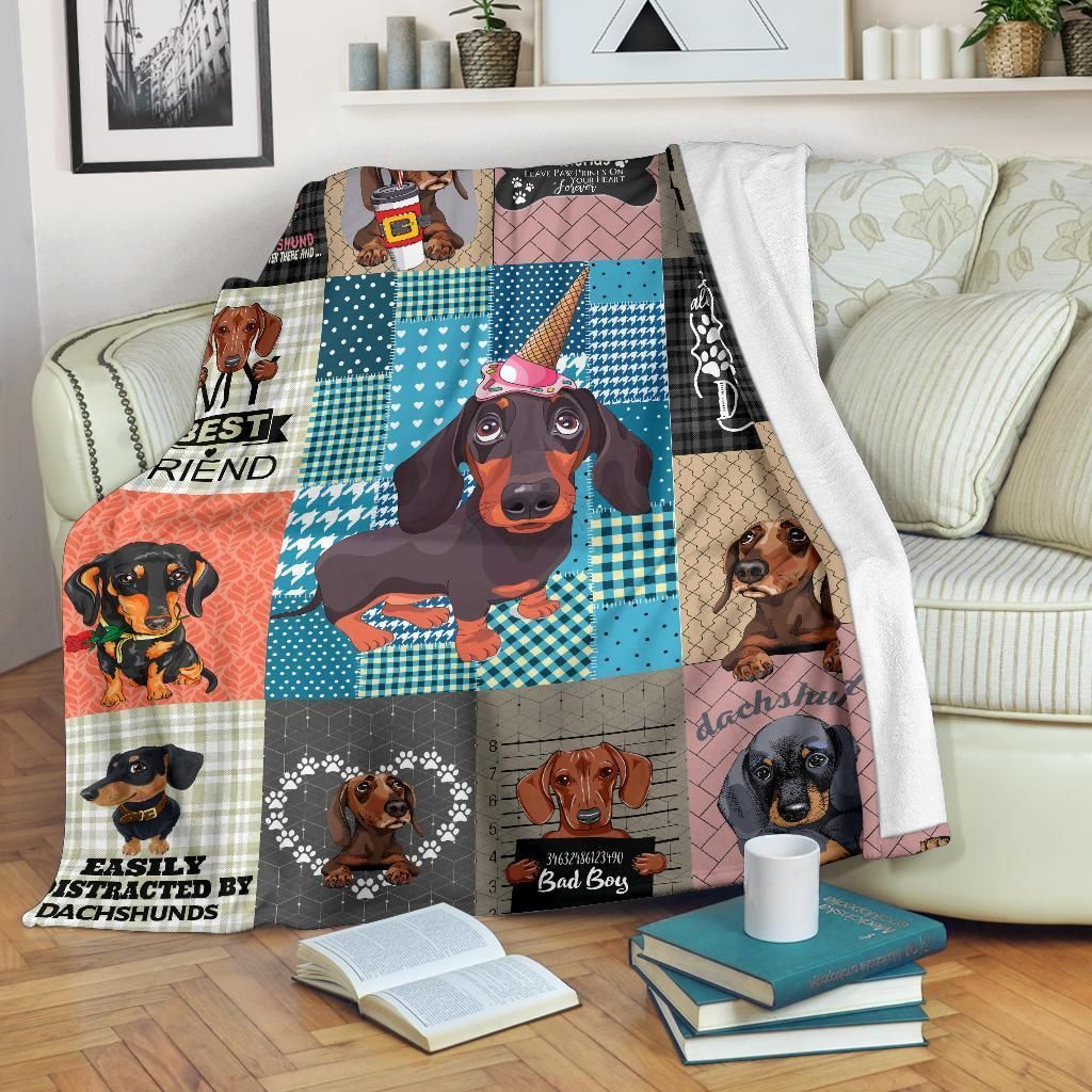 Dachshund My Best Friend Sherpa Fleece Blanket