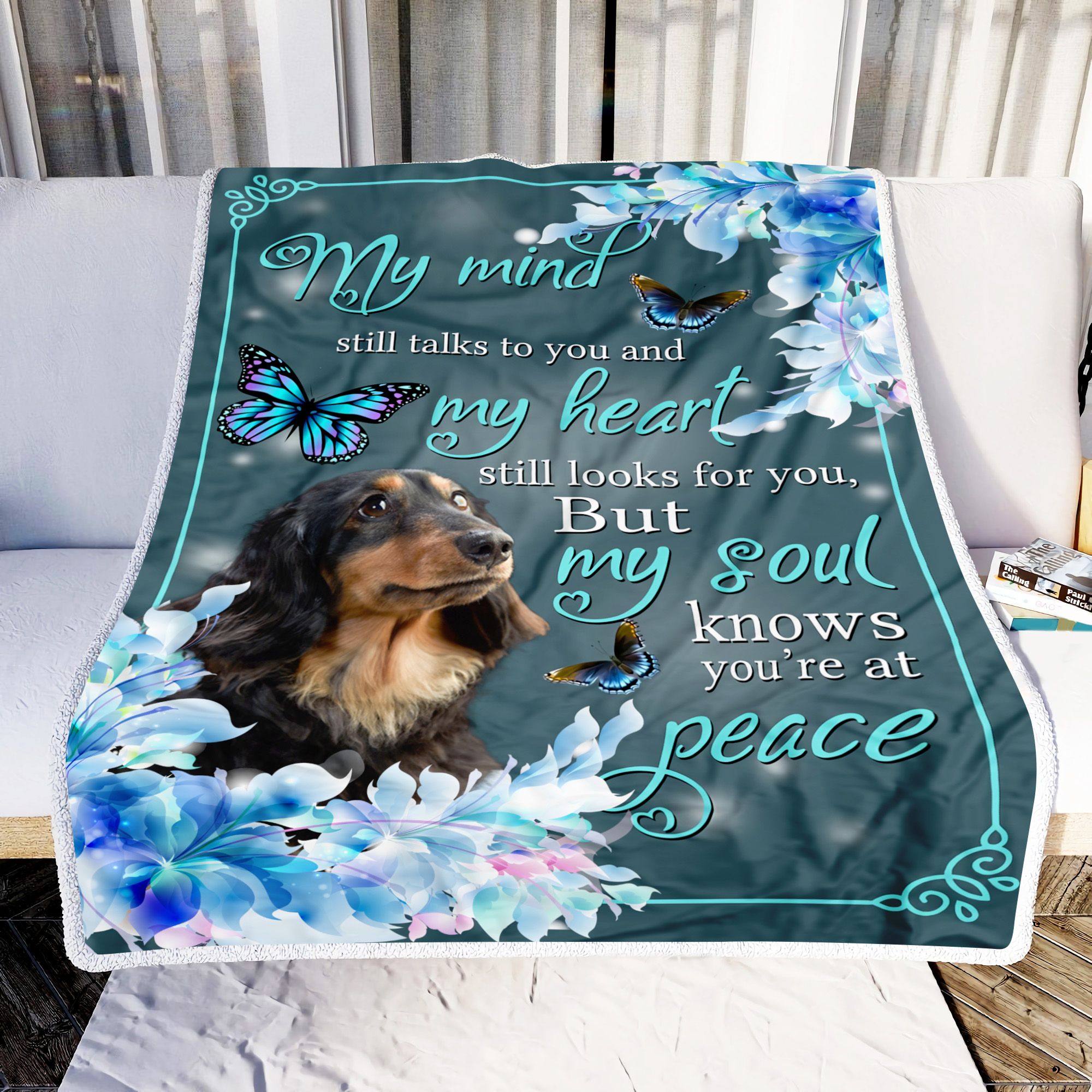 Dachshund My Mind Fleece Blanket