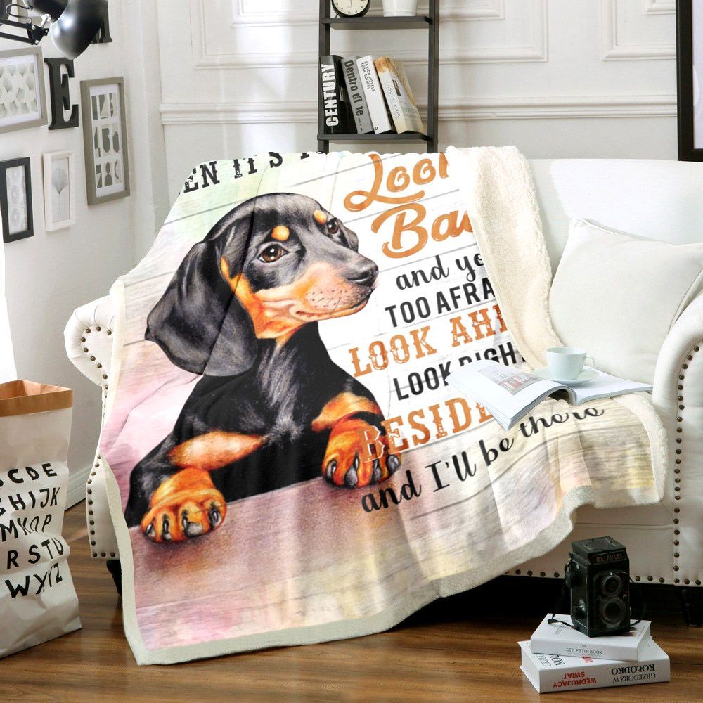 Dachshund Sherpa Fleece Blanket