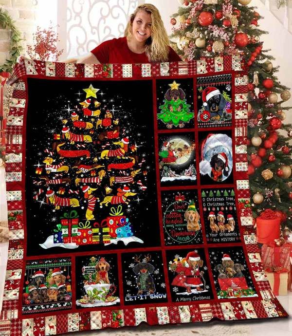 Dachshund Noel Quilt Blanket DHC150120664TD