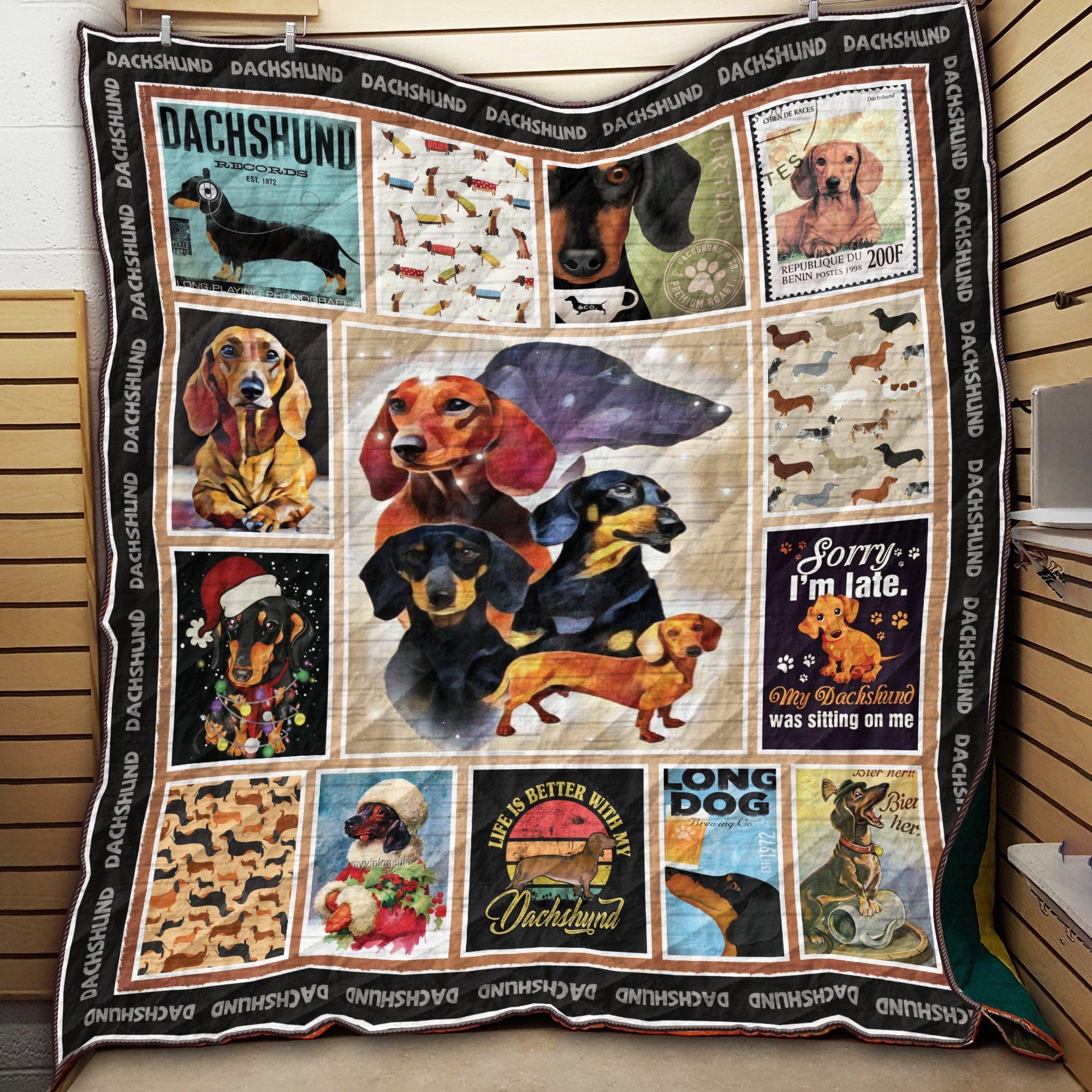 Dachshund Paper For Much Love Jur Quilt Blanket Dhc09121908Dd