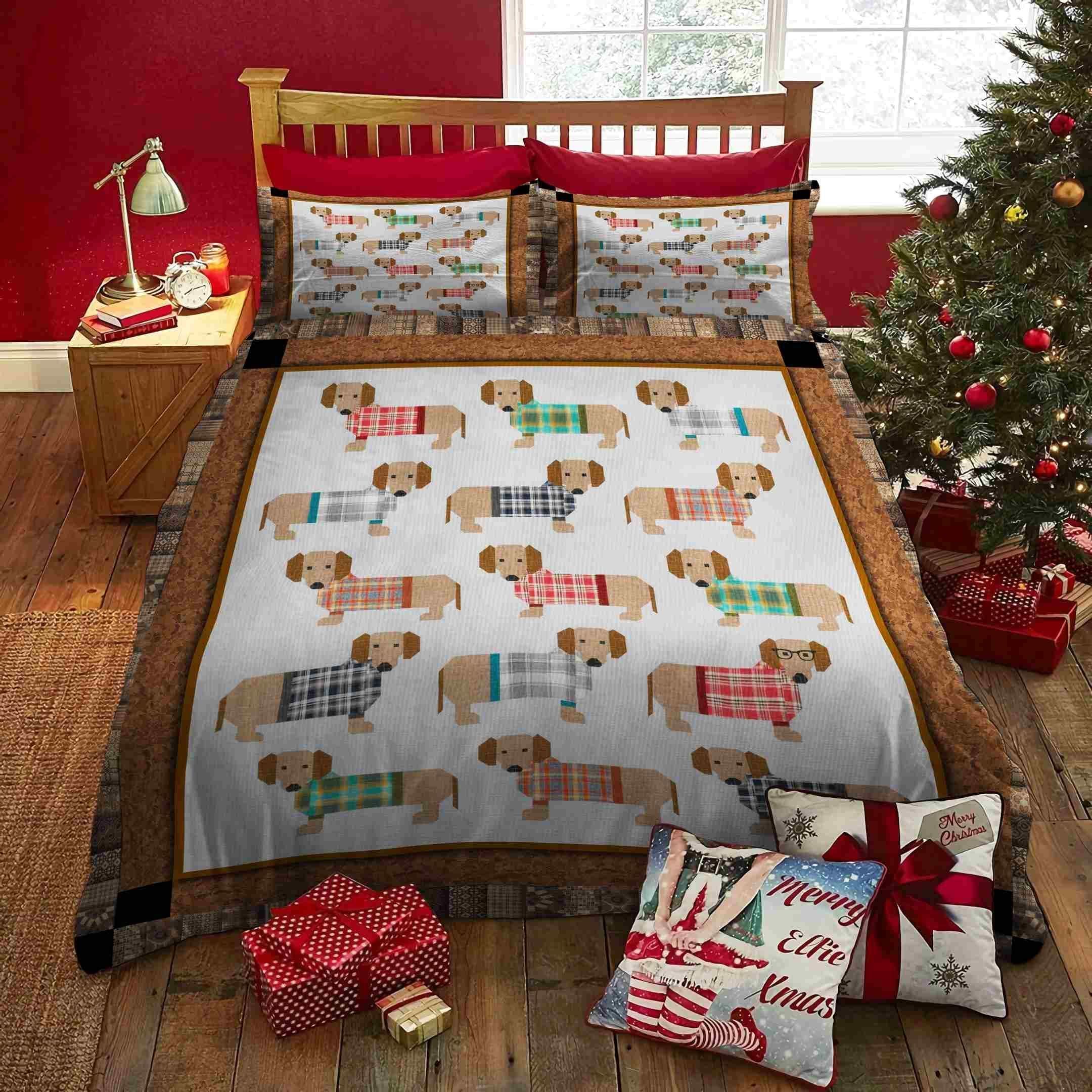 Dachshund Pattern Bedding Set