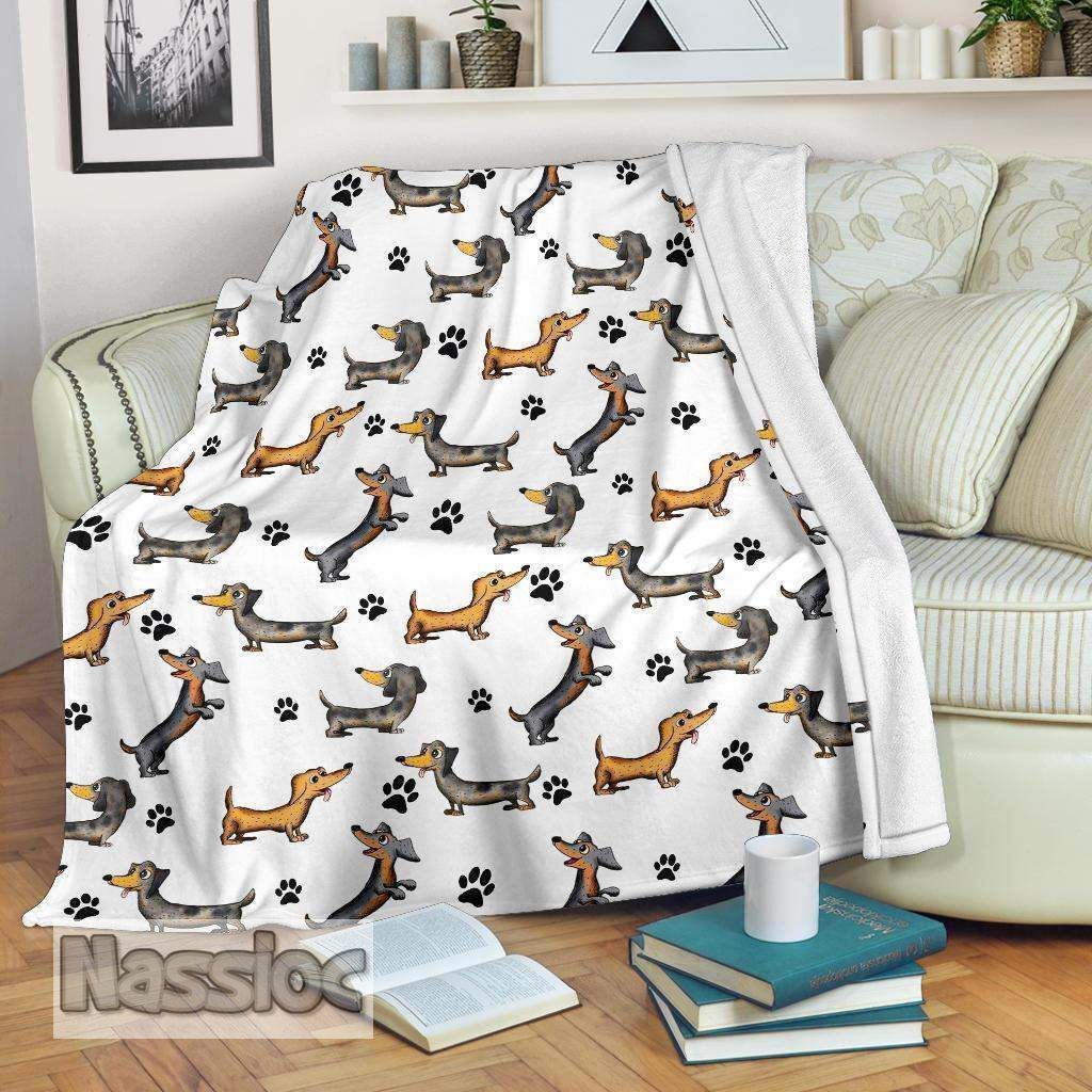 Dachshund Paw Blanket