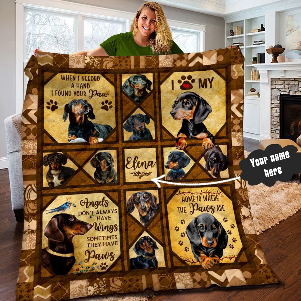 Dachshund Personalized Quilt Blanket LML020604DT