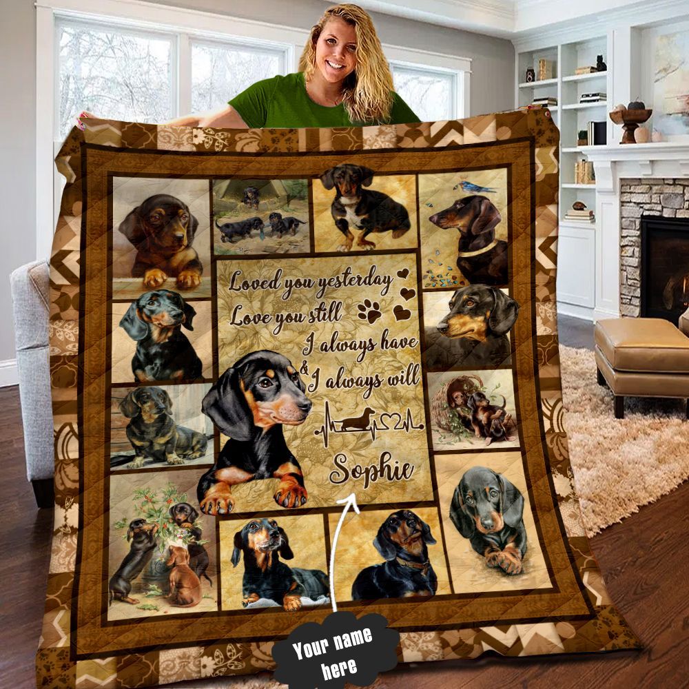 Dachshund Personalized Quilt Blanket LML060604DT