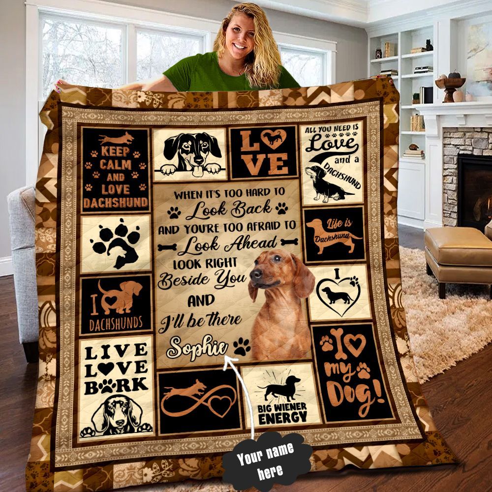 Dachshund Personalized Quilt Blanket LML190682DT