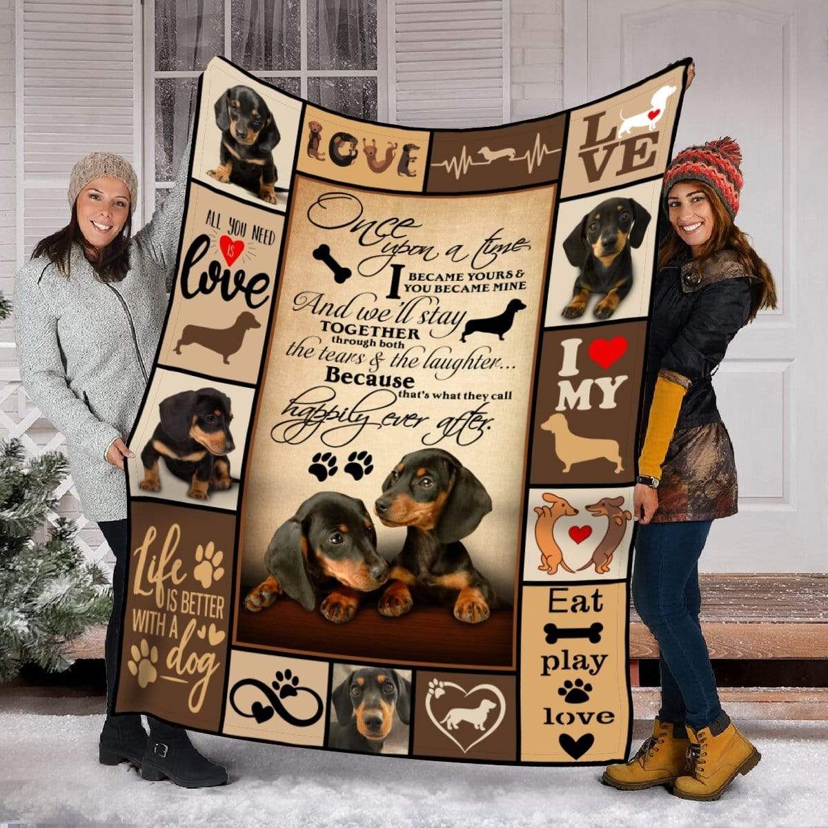 Dachshund Puppies Fleece Blanket
