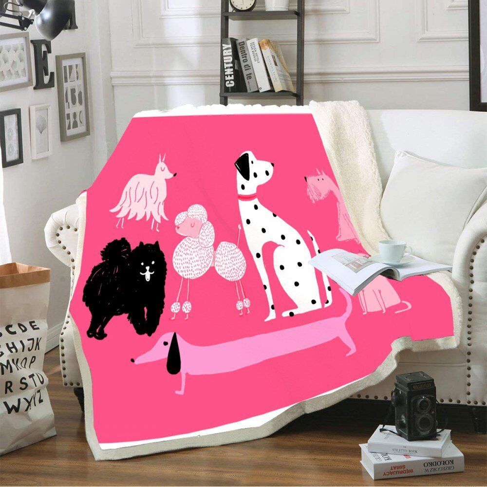 Dachshund Puppy Sherpa Fleece Blanket