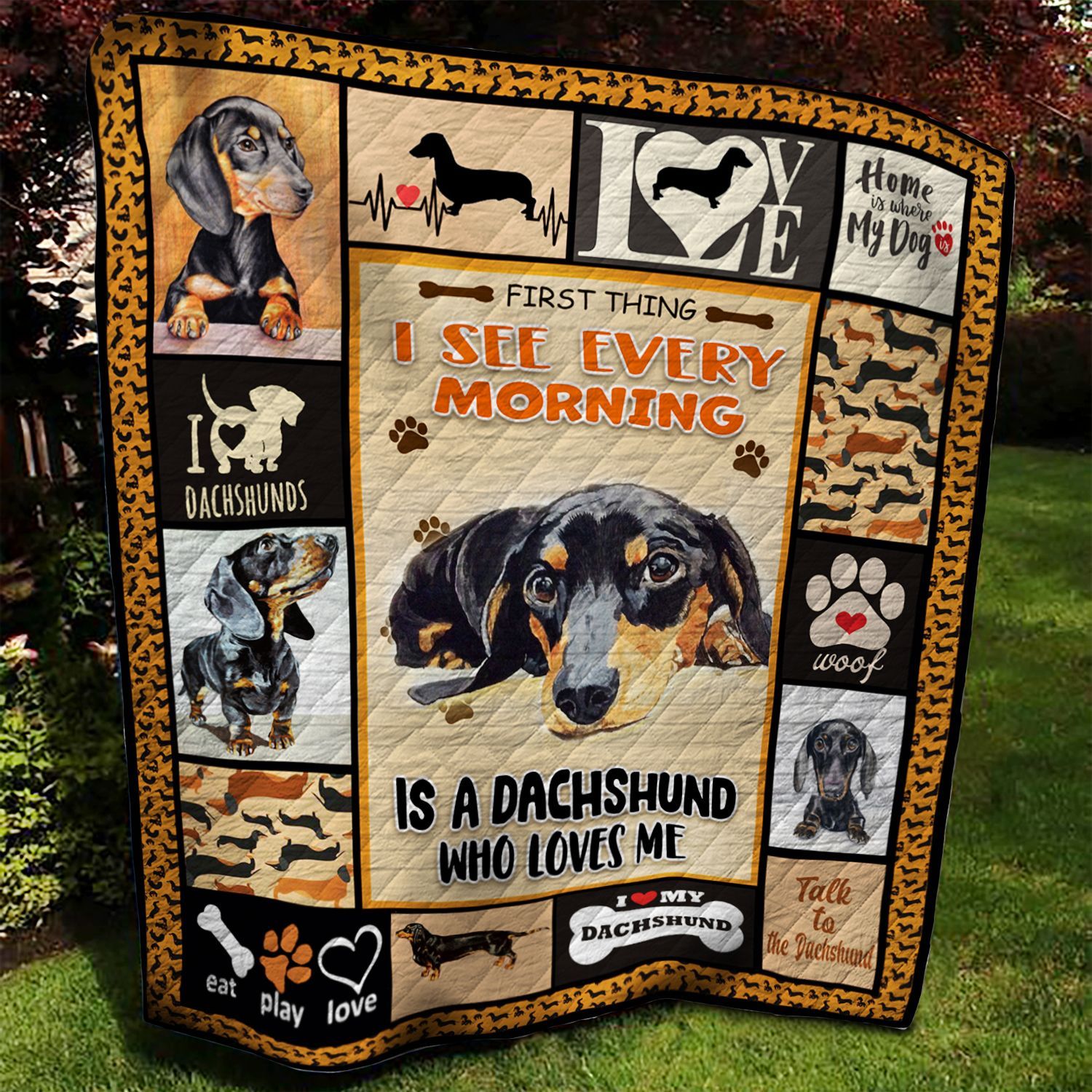 Dachshund Quilt Blanket BBB030653HT