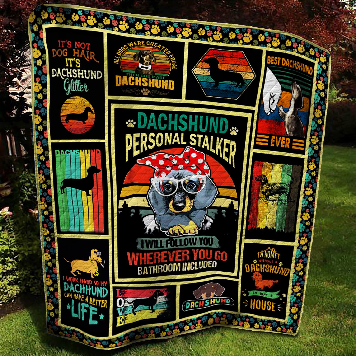 Dachshund Quilt Blanket BBB100614MH