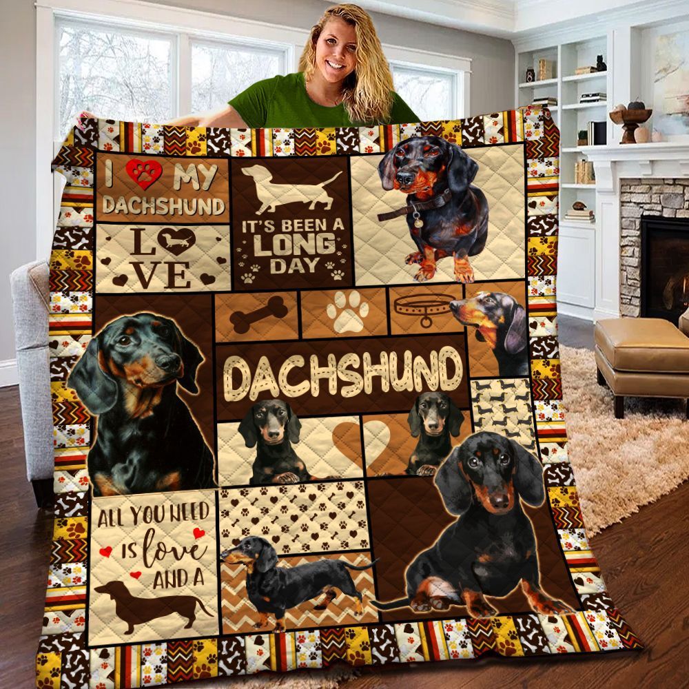 Dachshund Quilt Blanket BBB190331DB