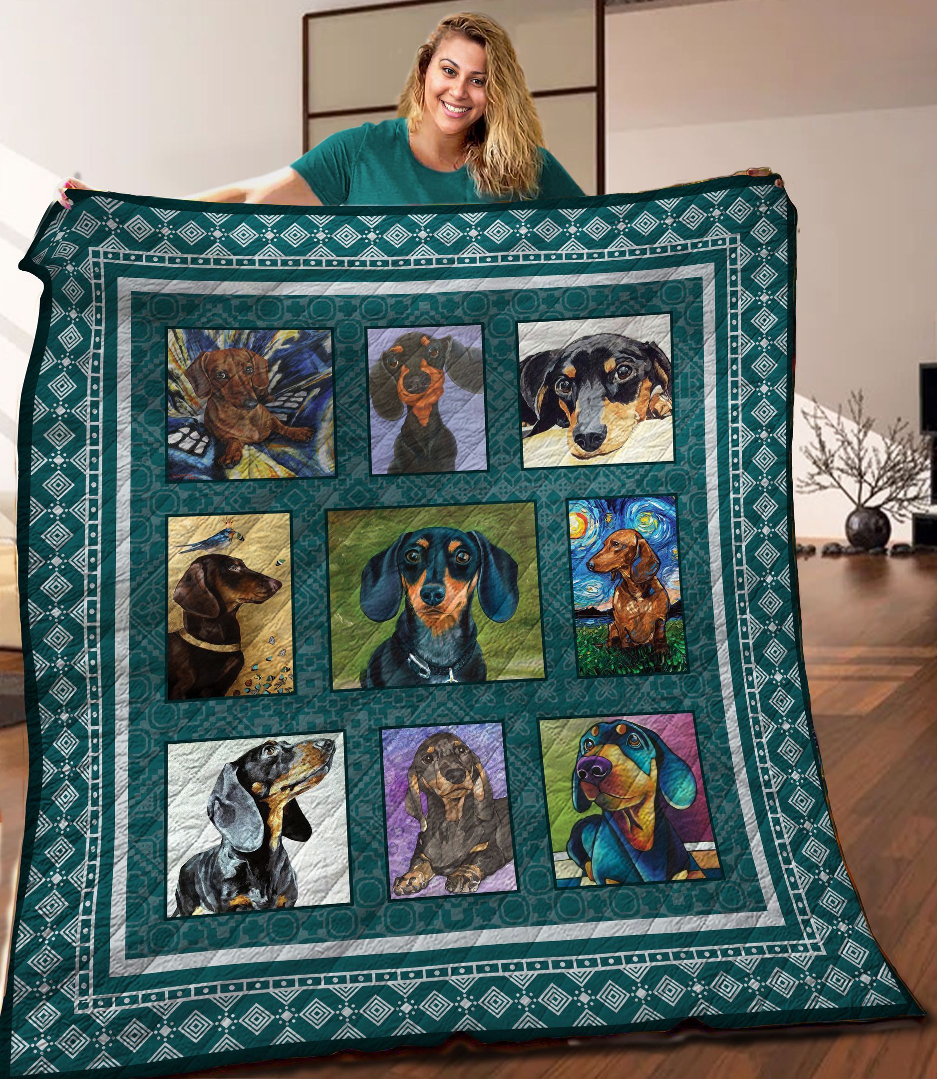 Dachshund Quilt Blanket C9B030314NA