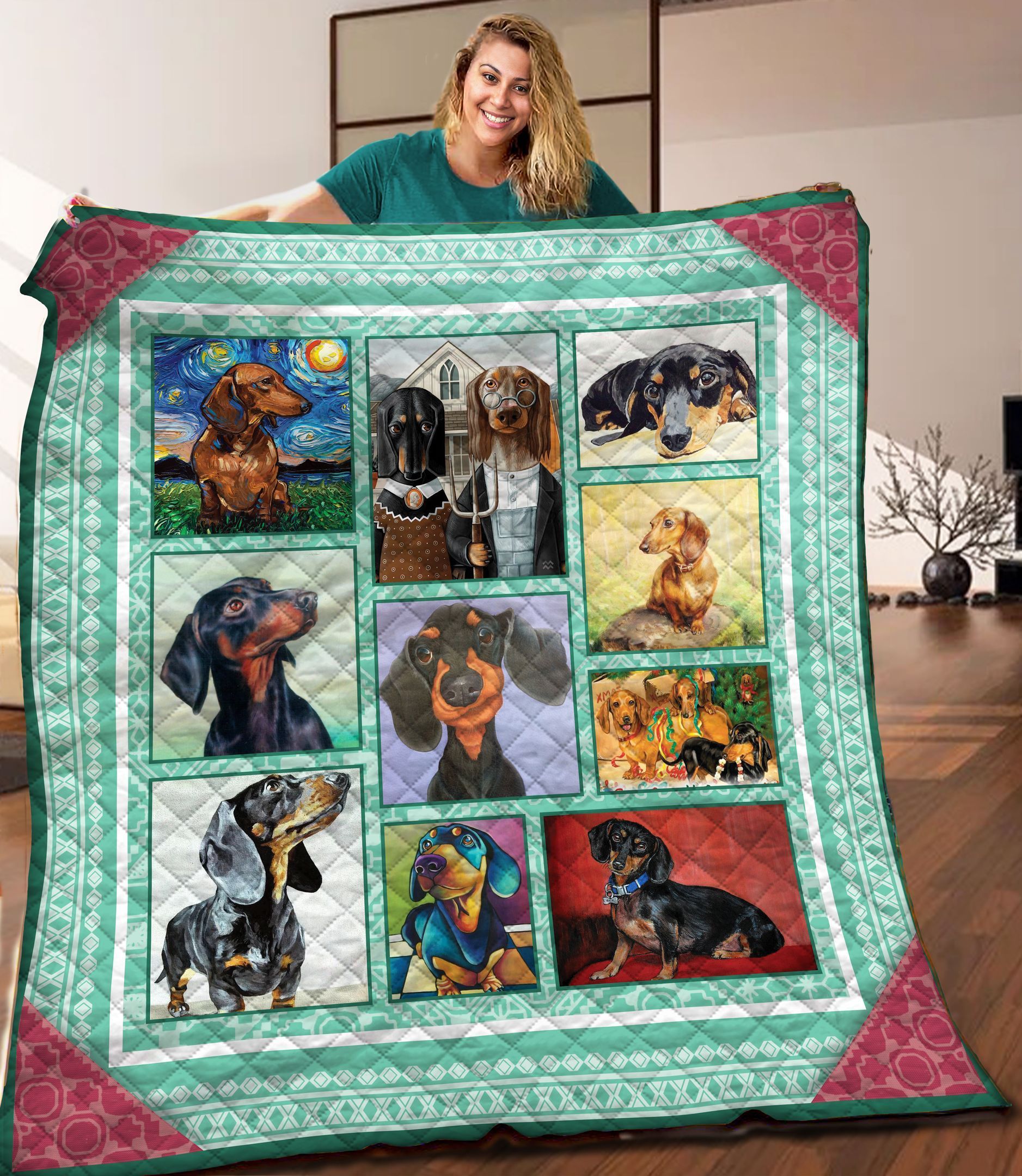 Dachshund Quilt Blanket C9B030315NA