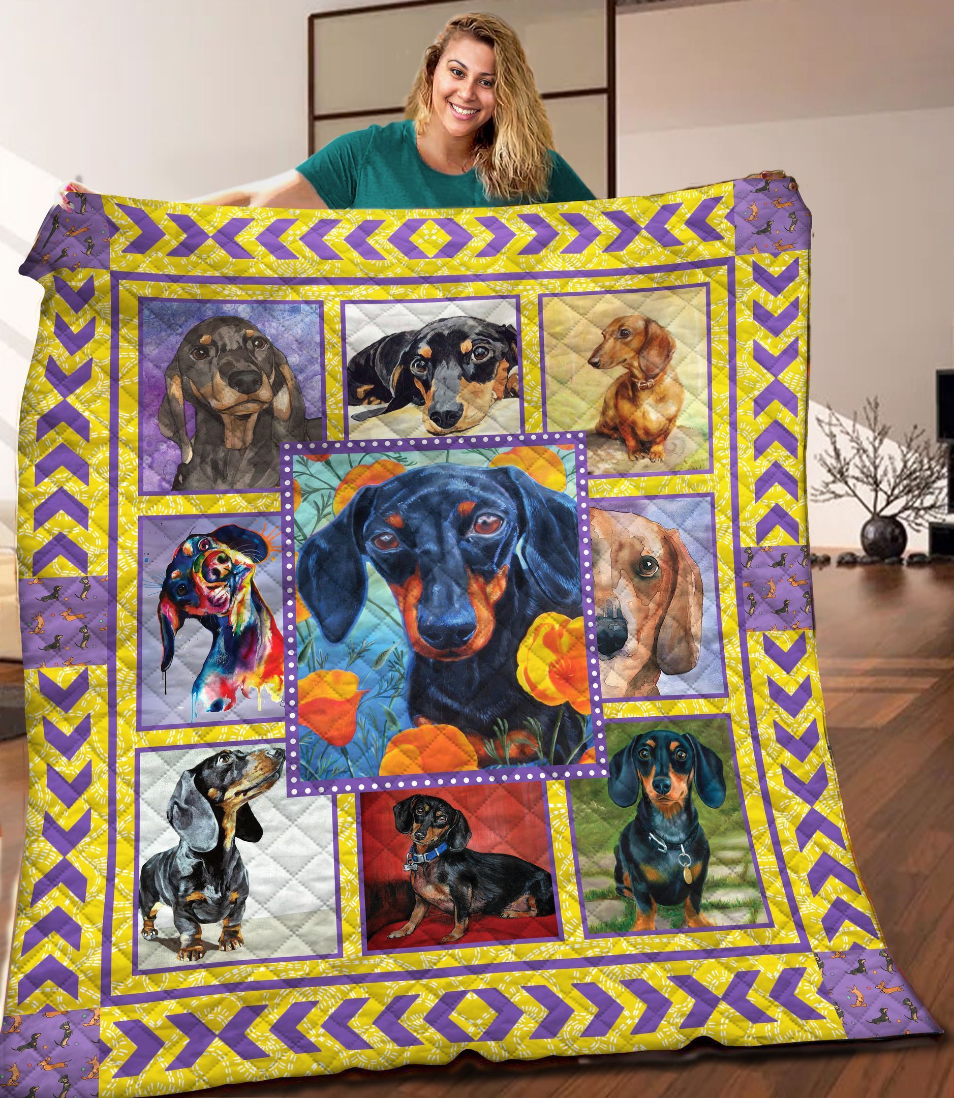 Dachshund Quilt Blanket C9B030316NA