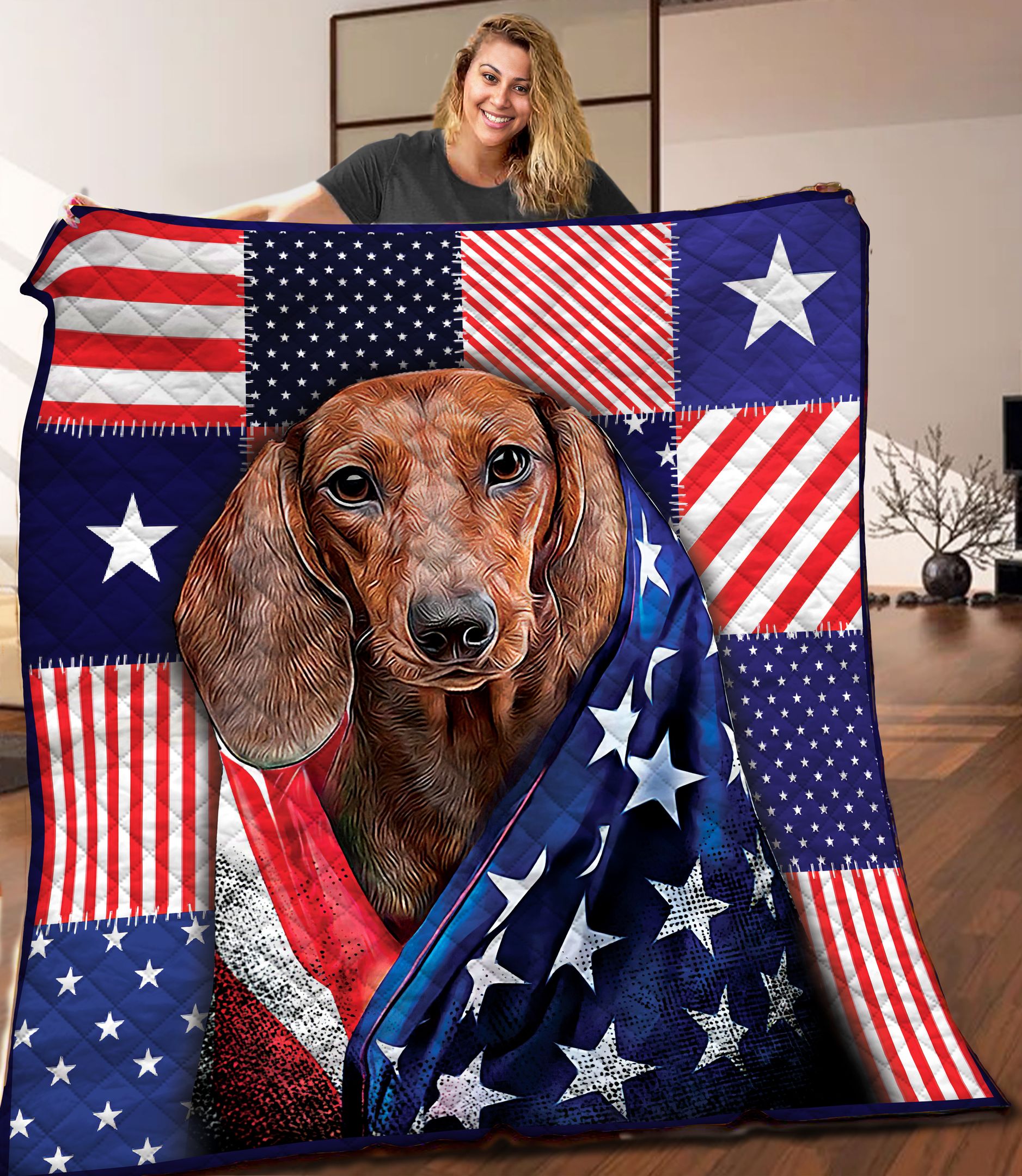 Dachshund Quilt Blanket C9B030602TA