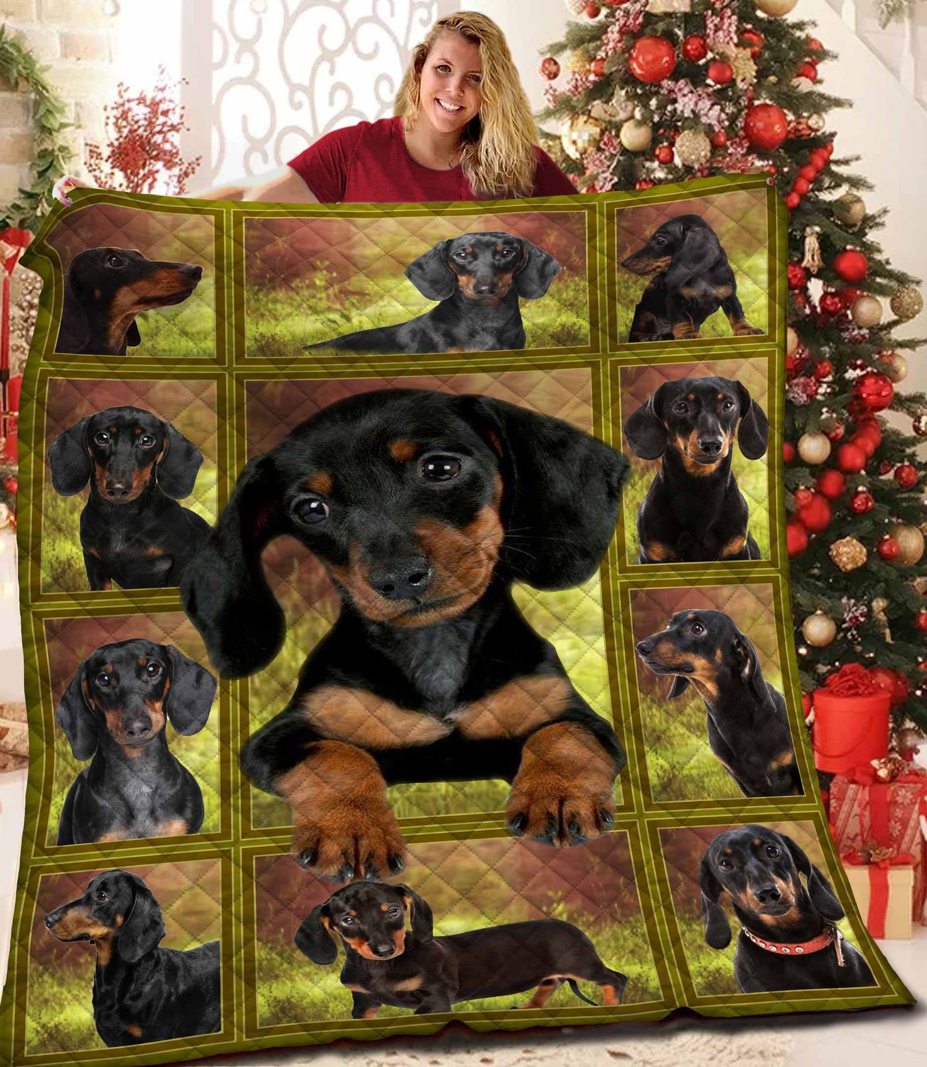 Dachshund Quilt Blanket CCC25108069