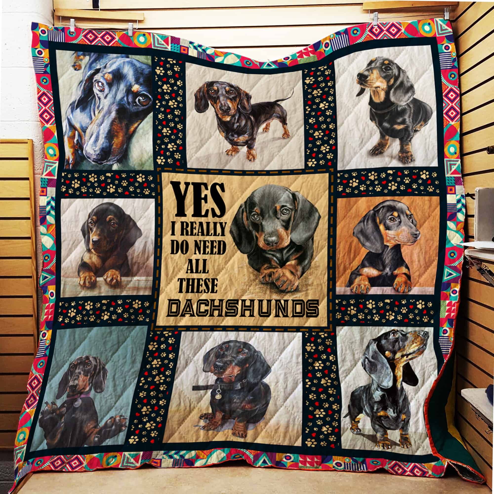 Dachshund Quilt Th390 Dhc11123210Dd
