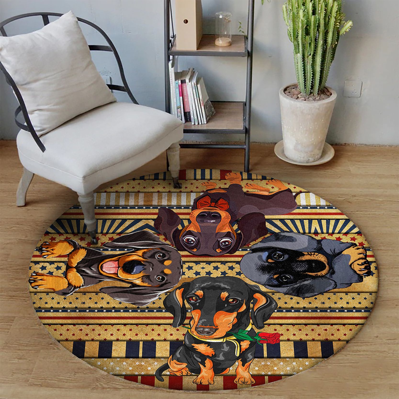 Dachshund Round Carpet