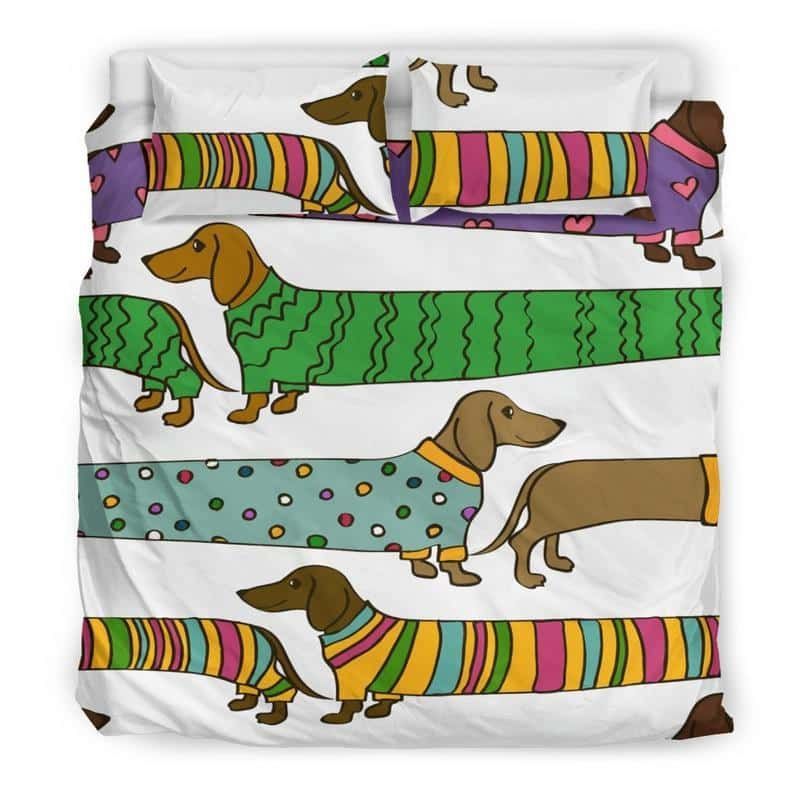 Dachshund Running Around You Bedding Set