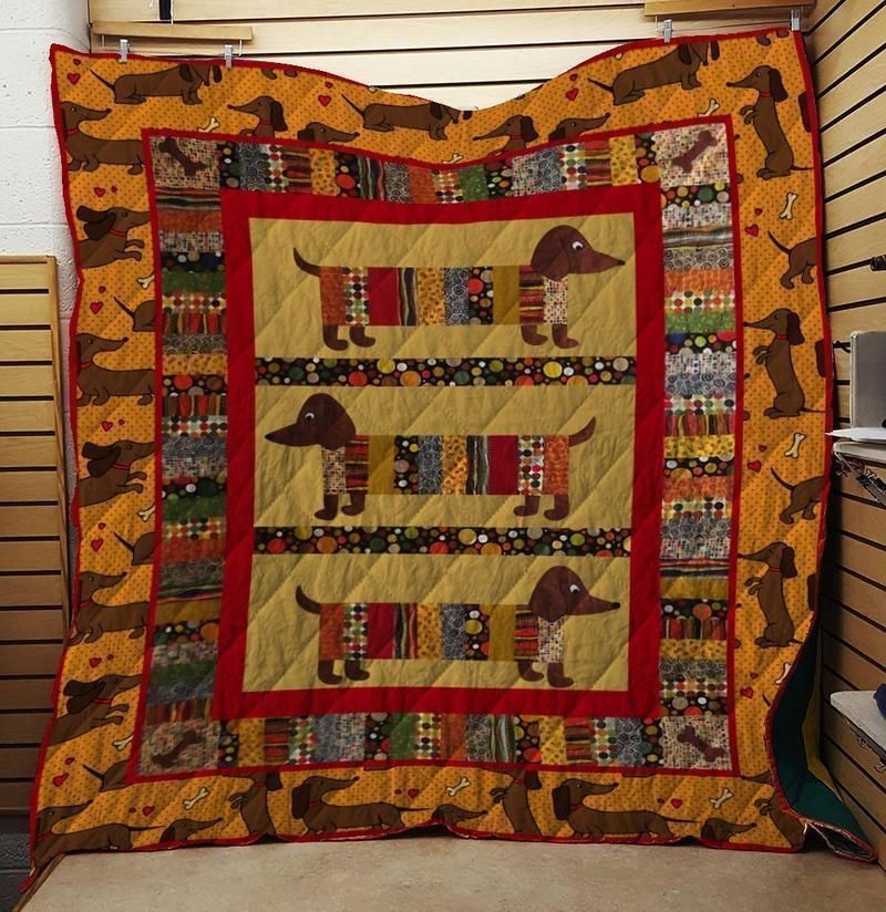 Dachshund Running Boy Quilt Blanket DHC0201201391TD